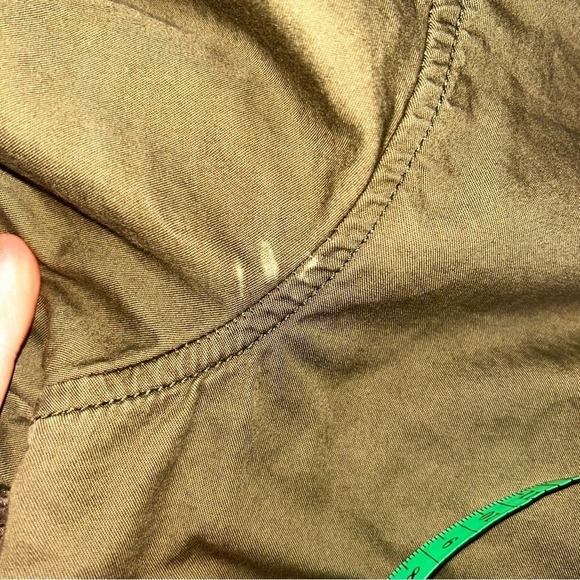 J.Crew Womens Olive Green Utility Parka Hooded Jacket Size S Striped Lining - Picture 7 of 7